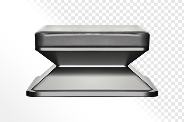 Stainless steel Podium Tribune Rostrum Stand with leather cushion Isolated on transparent background