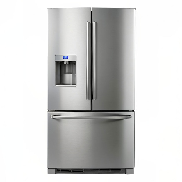 a stainless steel refrigerator