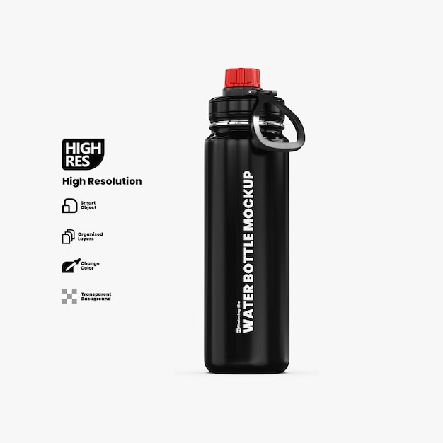 Stainless Steel Water Bottle Mockup