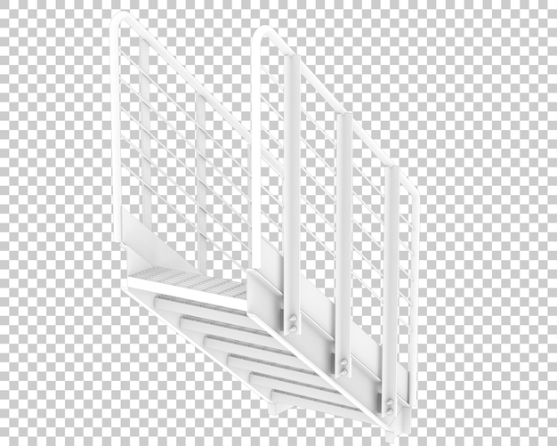 PSD stairs isolated on transparent background 3d rendering illustration