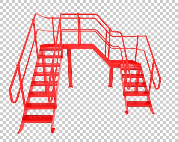 Stairs isolated on transparent background 3d rendering illustration