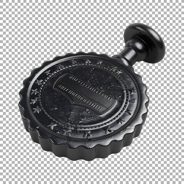 PSD stamp handle on transparent background ai generated