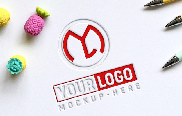 PSD stamp logo mockup