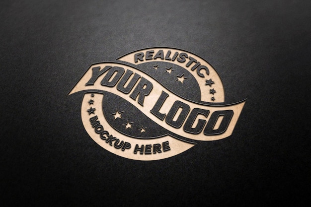 stamped logo mockup