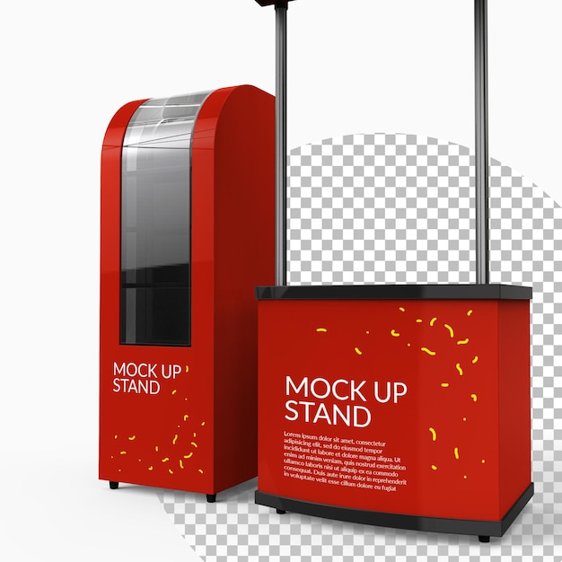 stand booth adjustable color mock up