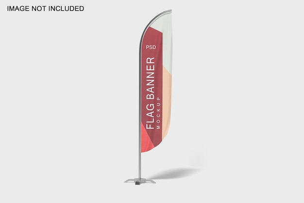 Stand flag banner mockup