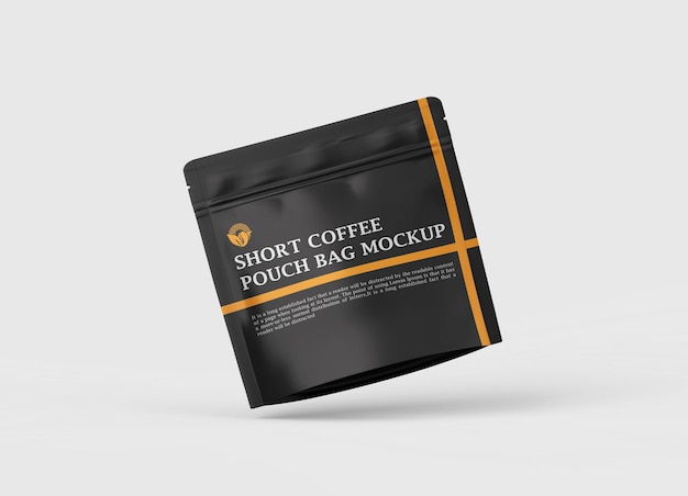 stand up floating pouch mockup