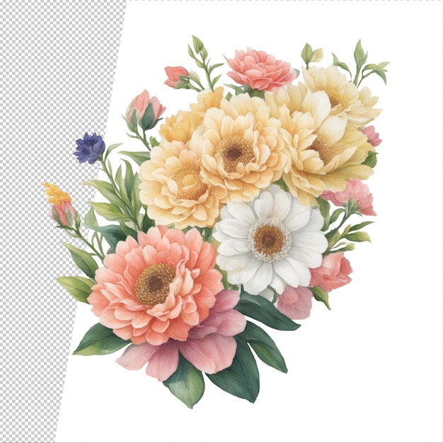 Standalone watercolor flora design set