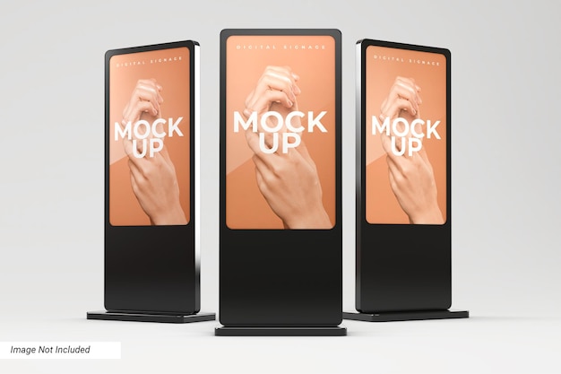 PSD standing digital signage mockup