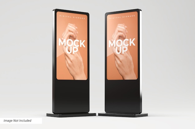 Standing Digital Signage Mockup