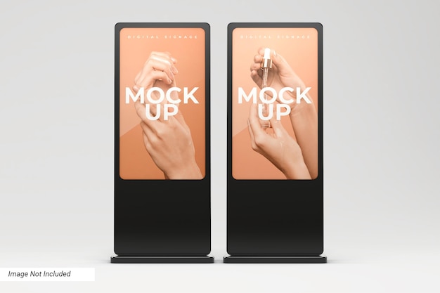 PSD standing digital signage mockup