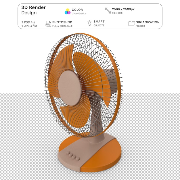 PSD standing fan 3d modeling psd file