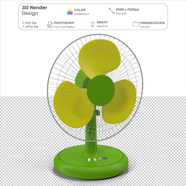 Standing Fan 3D Modeling PSD