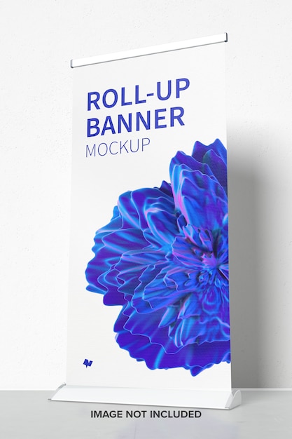 Standing Roll-Up Banner Mockup