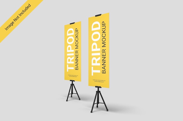 Standing Tripod Banner Mockup