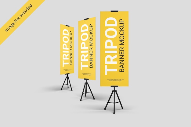 Standing Tripod Banner Mockup