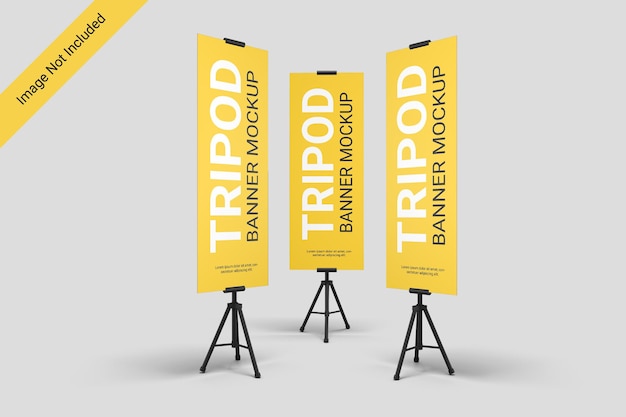 Standing Tripod Banner Mockup