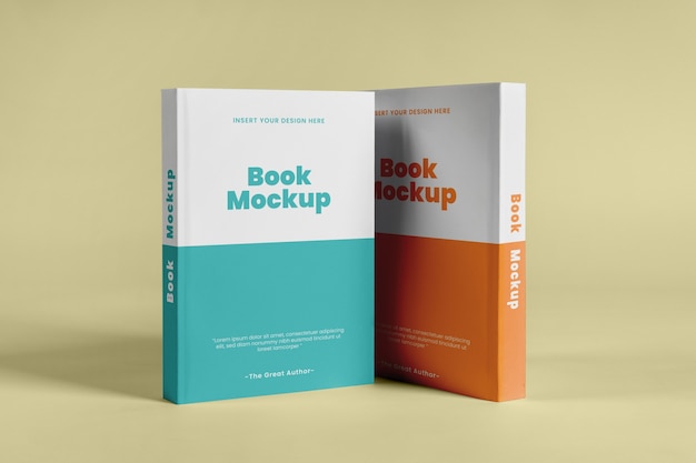 Standing up book mockup