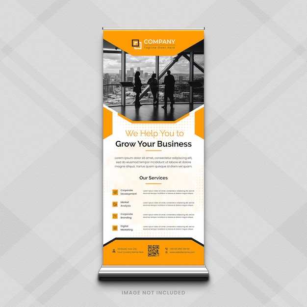 Standing XBanner template and Modern corporate roll up banner template