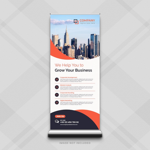 Standing XBanner template and Modern corporate roll up banner template