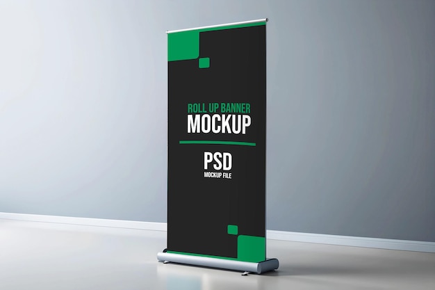 PSD standup pullup and rollup banner design psd mockup