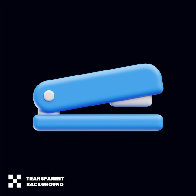 Stapler Stationery Icon In Minimalist 3D Render