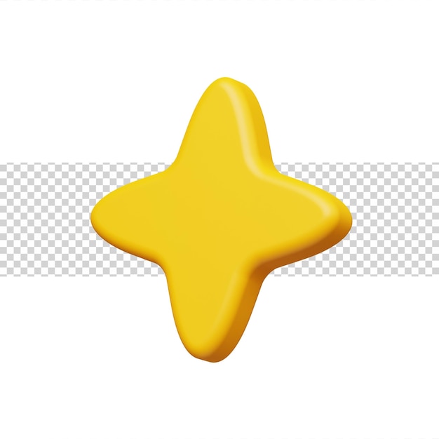 Star 3d rendering isolated for education and fun