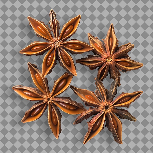 Star Anise Type of Herb Illicium Verum Form of Herb Whole St Isolated Object on Clean Background