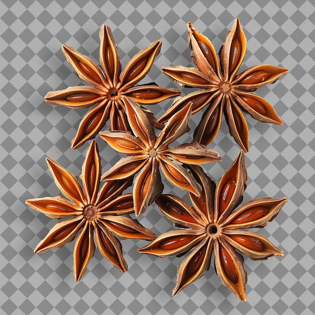 Star Anise Type of Herb Illicium Verum Form of Herb Whole St Isolated Object on Clean Background