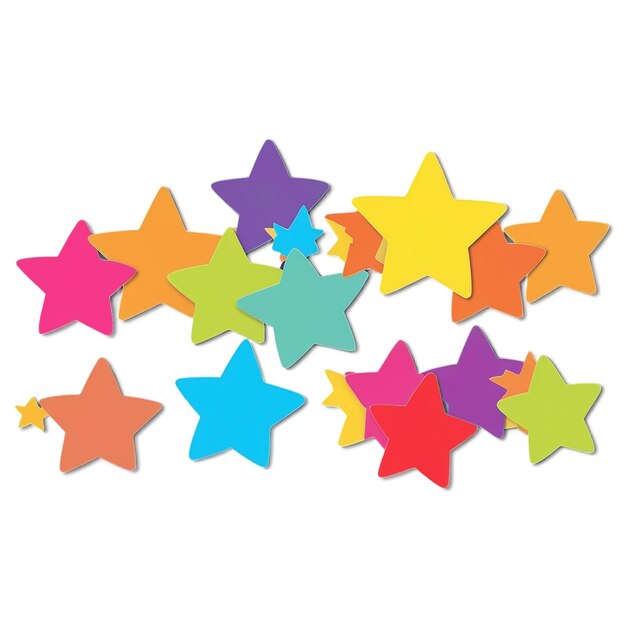 Star cute sticker isolated on transparent background