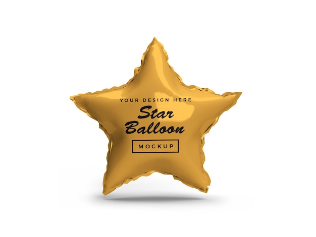 Star Foil Balloon 3D Mockup Design