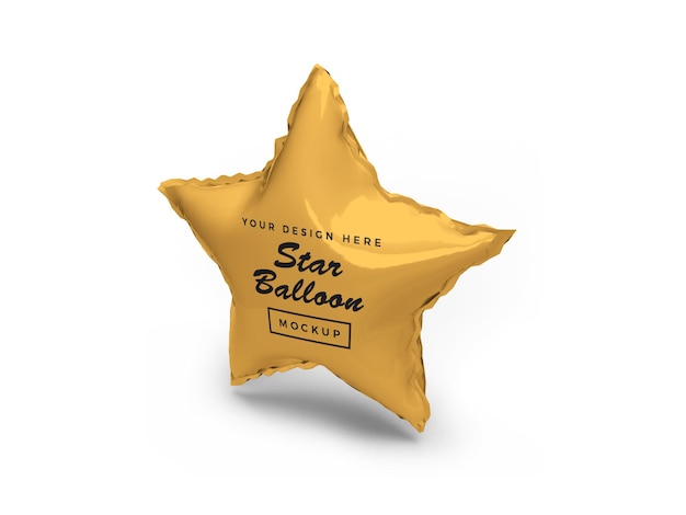 Star Foil Balloon 3D Mockup Design