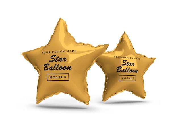 Star Foil Balloon 3D Mockup