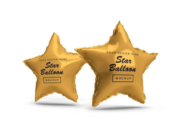 Star Foil Balloon 3D Mockup