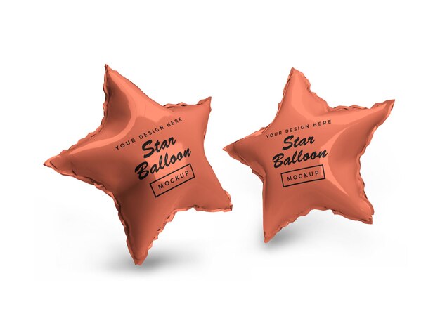 Star Foil Balloon 3D Mockup