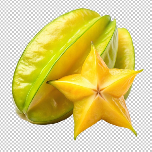 Star fruit isolated on transparent background