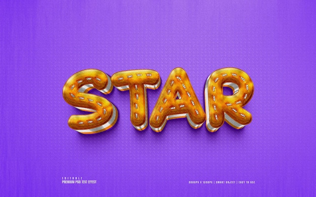 Star fully editable premium psd text effect