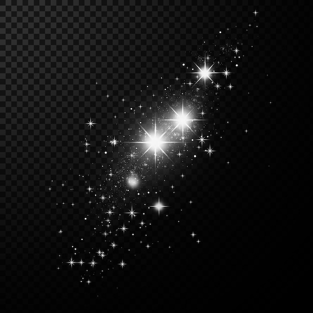 PSD the star of the night sky in transparent background