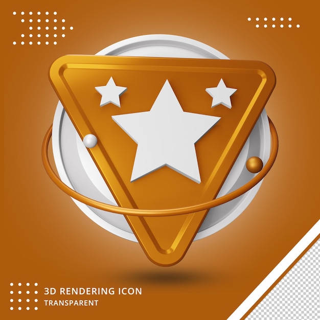 Star or rating icon 3d rendering