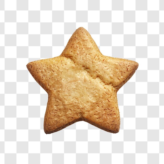 PSD star shaped cookie on white background render ultra