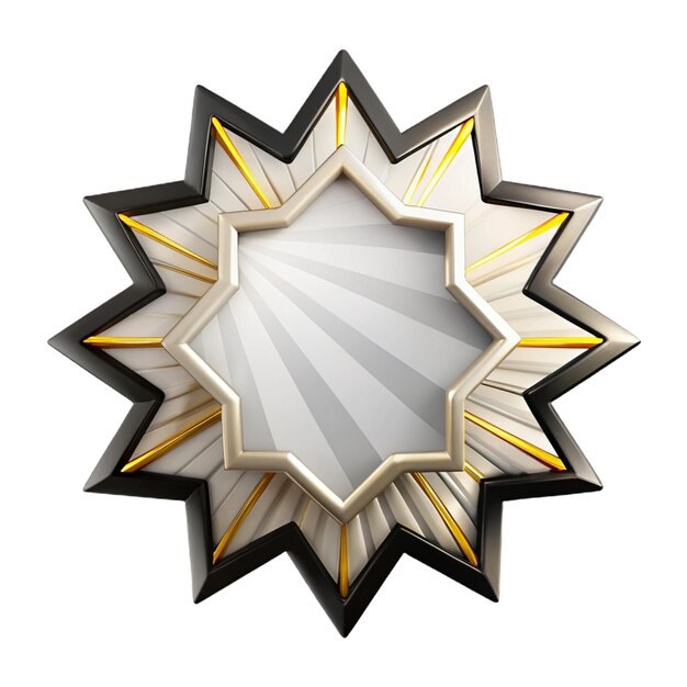 a star shaped design with a diamond on it