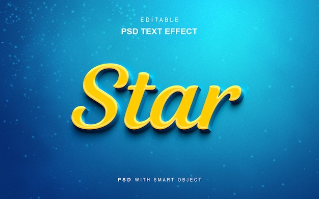 PSD star text effect