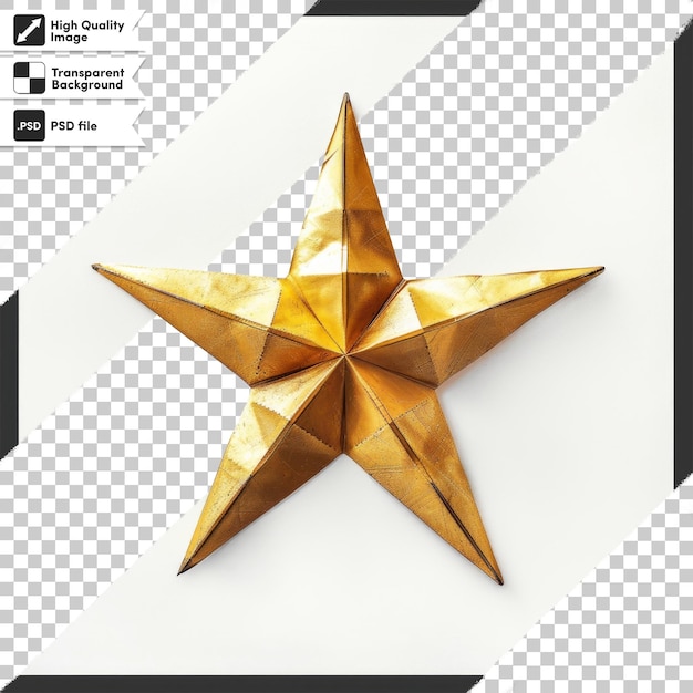 PSD a star that is on a paper