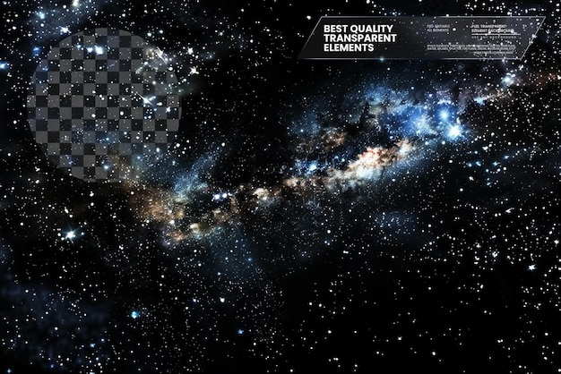 PSD starfield elements of this image furnished by nasa on transparent background