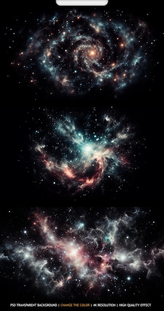 Starry outer space background texture transparent background