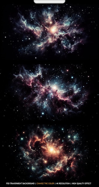 Starry outer space background texture transparent background