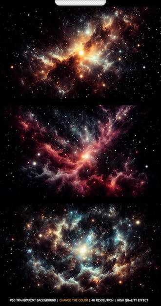 Starry outer space background texture transparent background