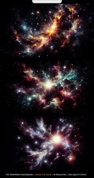 Starry outer space background texture transparent background