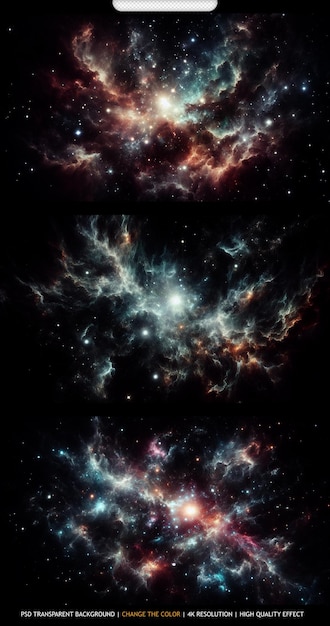 Starry outer space background texture transparent background