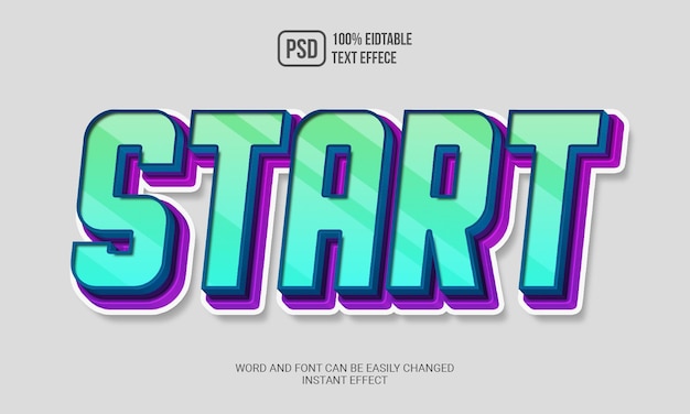 Start text style effect